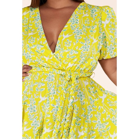 L’atiste by Amy Curvy Yellow Hummingbird Dress - Picture 3 of 12